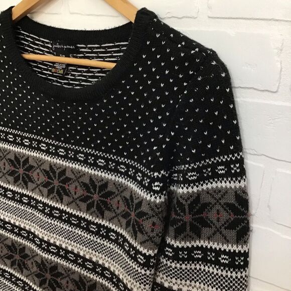 JULES & James wool blend fair isle chunky dress tunic sweater small - Picture 2 of 14